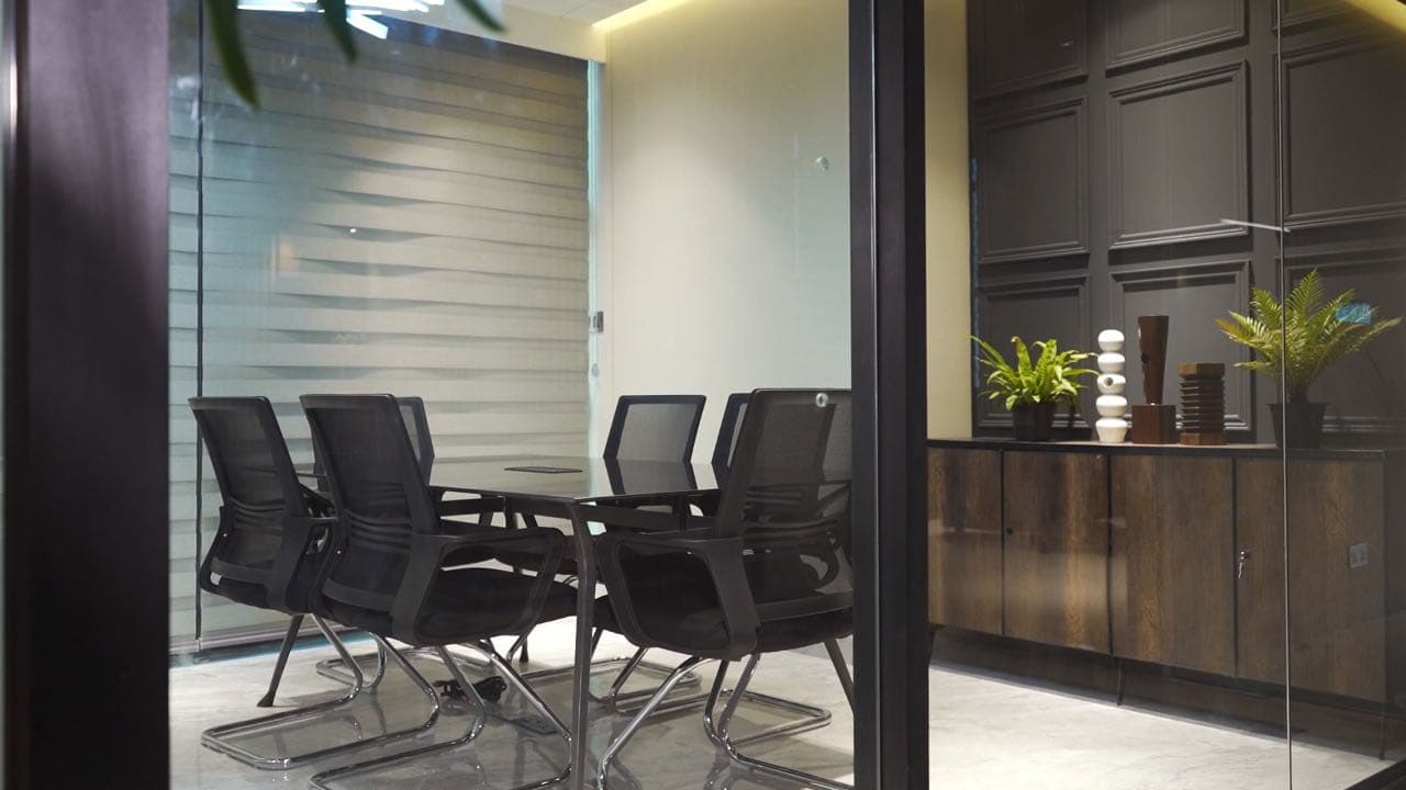 Executive Meeting Room with Contemporary Wall Design